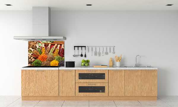 Spatplaat keuken Kleurrijke kruiden