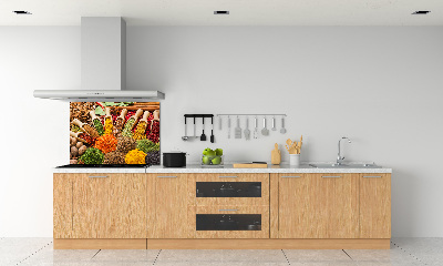 Spatplaat keuken Kleurrijke kruiden