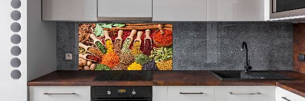 Keuken achterwand Kleurrijke kruiden