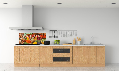 Keuken achterwand Kleurrijke kruiden