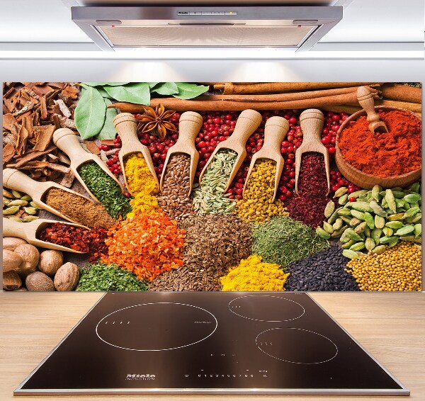Keuken achterwand Kleurrijke kruiden