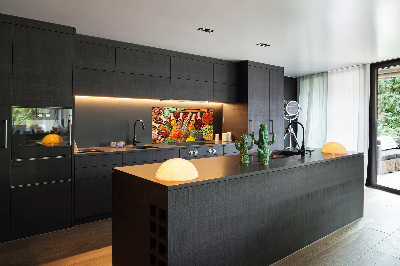 Keuken achterwand Kleurrijke kruiden