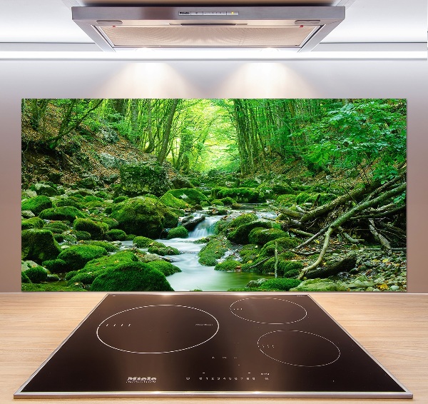 Panel do kuchni Strumień w lesie