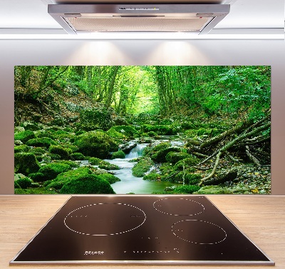 Panel do kuchni Strumień w lesie