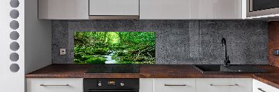 Glazen achterwand keuken Een beekje in het bos
