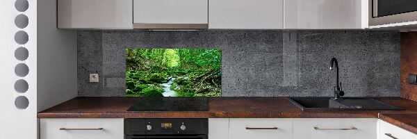 Glazen achterwand keuken Een beekje in het bos