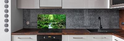 Glazen achterwand keuken Een beekje in het bos