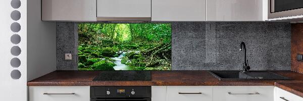Glazen achterwand keuken Een beekje in het bos