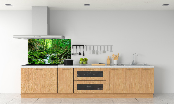 Glazen achterwand keuken Een beekje in het bos