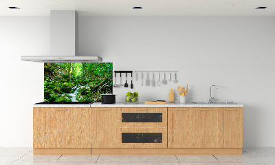 Glazen achterwand keuken Een beekje in het bos