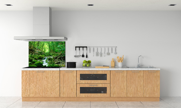 Glazen achterwand keuken Een beekje in het bos