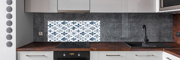 Glazen achterwand keuken Bloemenpatroon