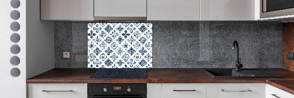 Glazen achterwand keuken Bloemenpatroon