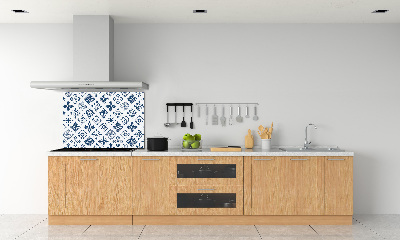 Glazen achterwand keuken Bloemenpatroon