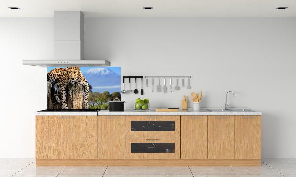 Panel do kuchni Lampart na pniu