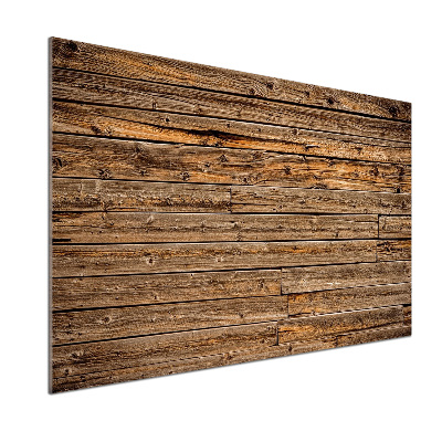 Spatscherm keuken Houten muur
