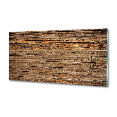 Spatscherm keuken Houten muur