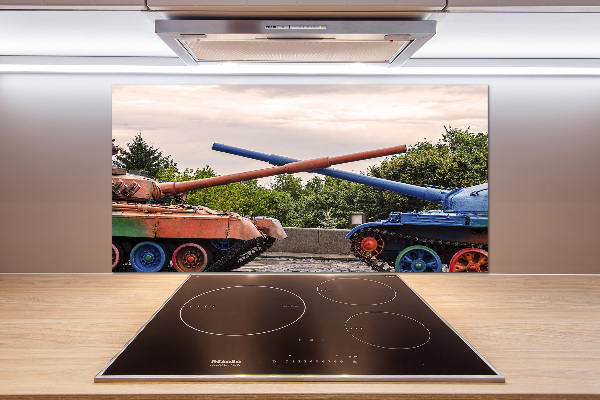 Panel dekor szkło Dwa czołgi