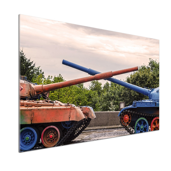 Glazen achterwand keuken Twee tanks