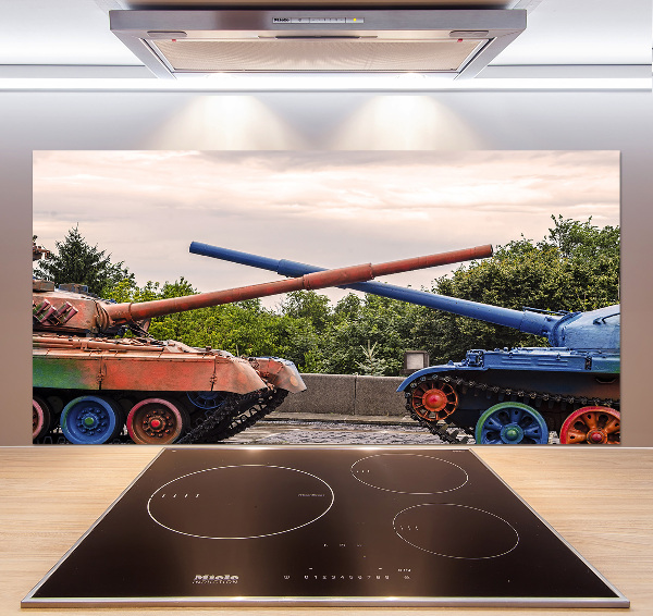 Panel dekor szkło Dwa czołgi