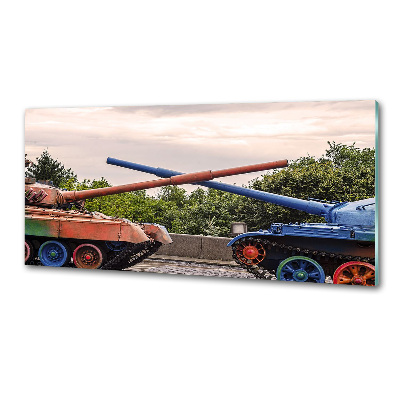 Glazen achterwand keuken Twee tanks