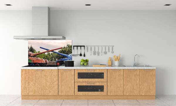 Glazen achterwand keuken Twee tanks