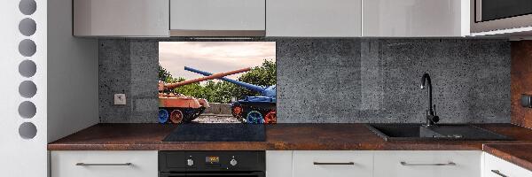 Glazen achterwand keuken Twee tanks