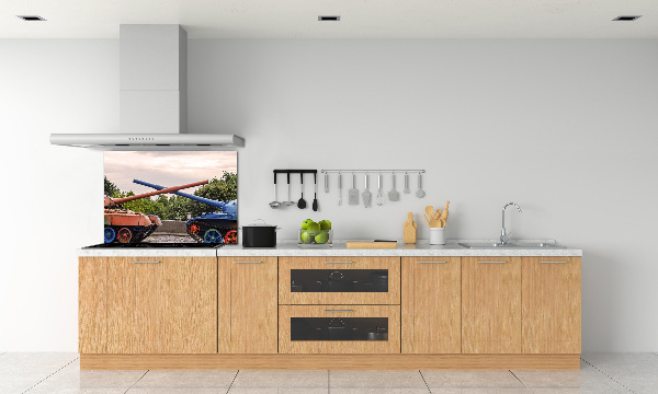 Glazen achterwand keuken Twee tanks