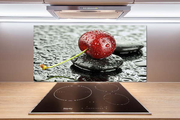 Spatscherm keuken Kersenboom in de regen