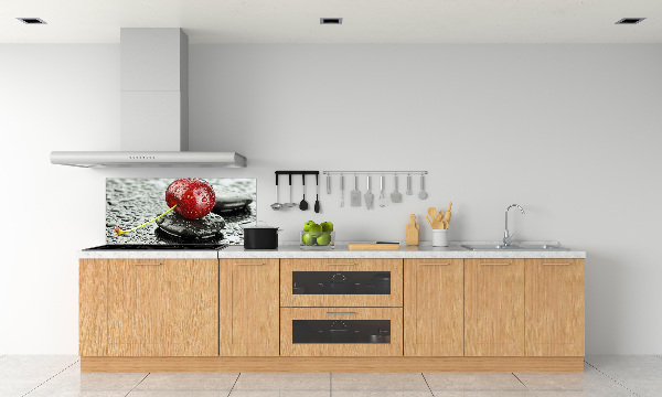 Spatscherm keuken Kersenboom in de regen