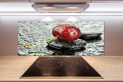 Spatscherm keuken Kersenboom in de regen