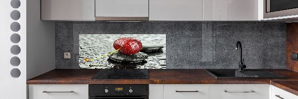 Spatscherm keuken Kersenboom in de regen