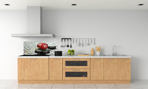 Spatscherm keuken Kersenboom in de regen