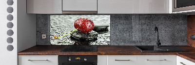 Spatscherm keuken Kersenboom in de regen