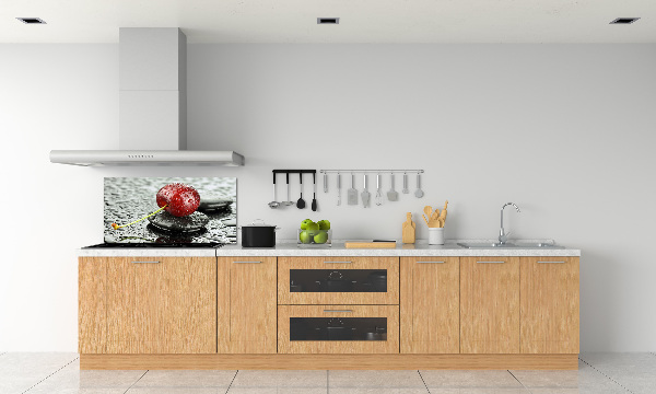 Spatscherm keuken Kersenboom in de regen