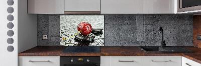 Spatscherm keuken Kersenboom in de regen