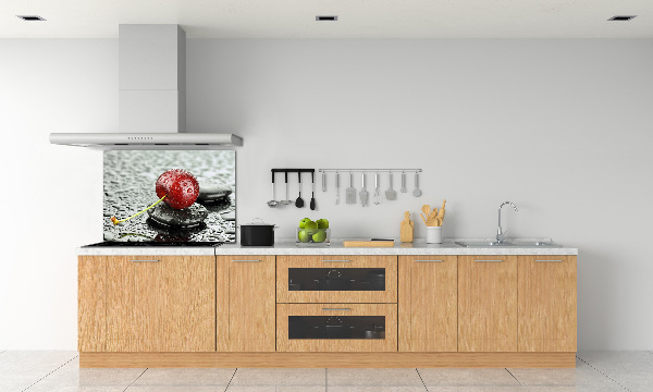 Spatscherm keuken Kersenboom in de regen