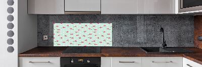 Achterwand keuken Rozenpatroon