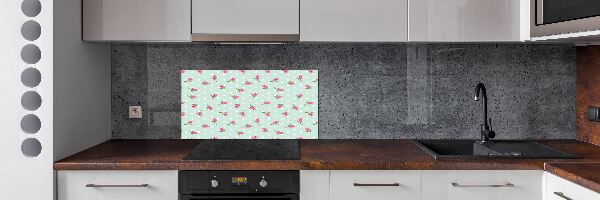 Achterwand keuken Rozenpatroon