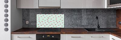 Achterwand keuken Rozenpatroon