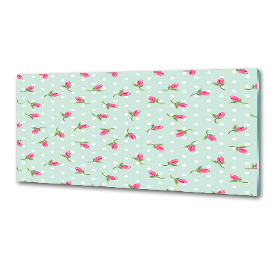 Panel między meble w kuchni Róże wzór