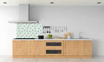 Achterwand keuken Rozenpatroon