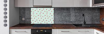 Achterwand keuken Rozenpatroon