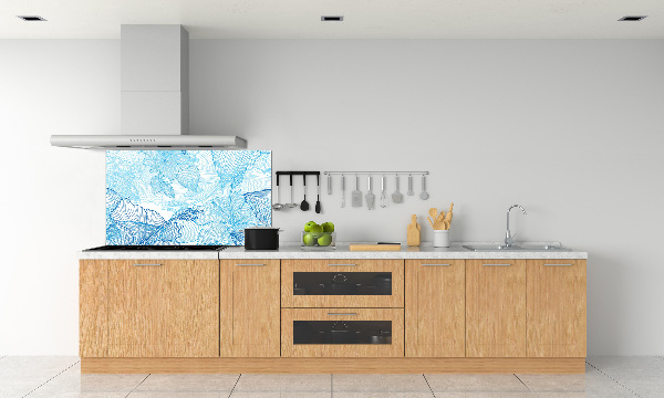 Spatscherm keuken Hawaiiaanse bloemen