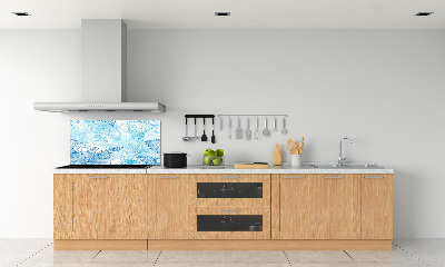 Spatscherm keuken Hawaiiaanse bloemen