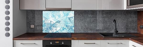 Spatscherm keuken Hawaiiaanse bloemen