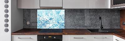 Spatscherm keuken Hawaiiaanse bloemen