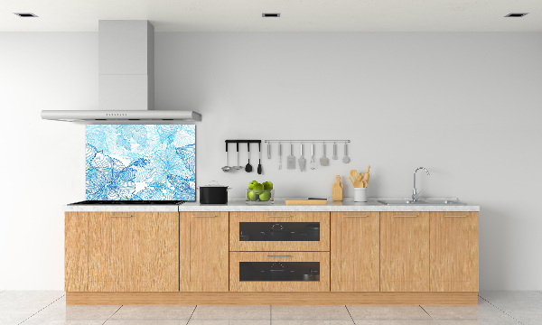 Spatscherm keuken Hawaiiaanse bloemen