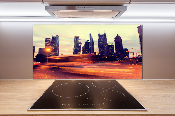 Panel do kuchni Szanghaj nocą