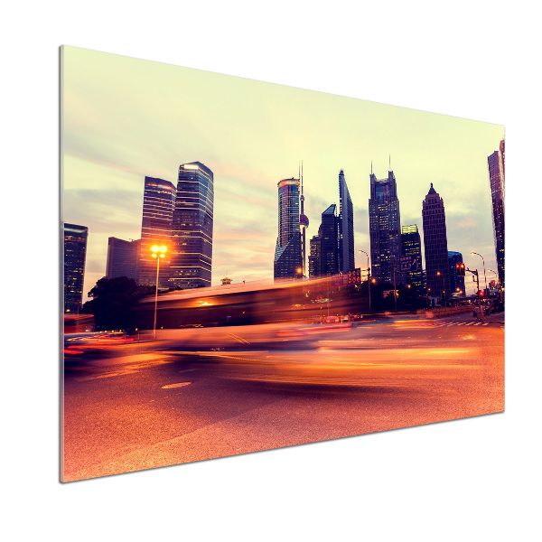 Panel do kuchni Szanghaj nocą